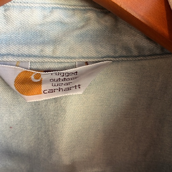 Vintage Carhartt Button Down Denim Shirt - Picture 4 of 8